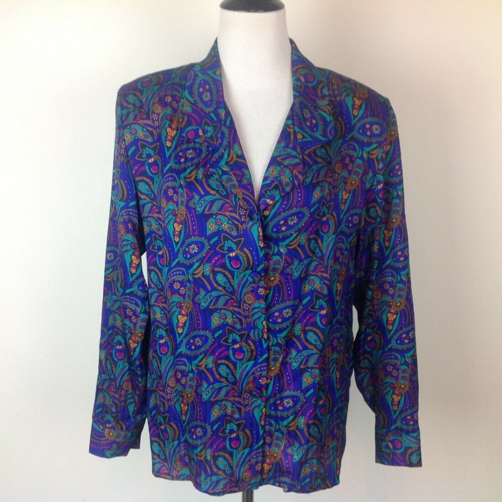 Vintage Spitalnick Silk Top Womens 8